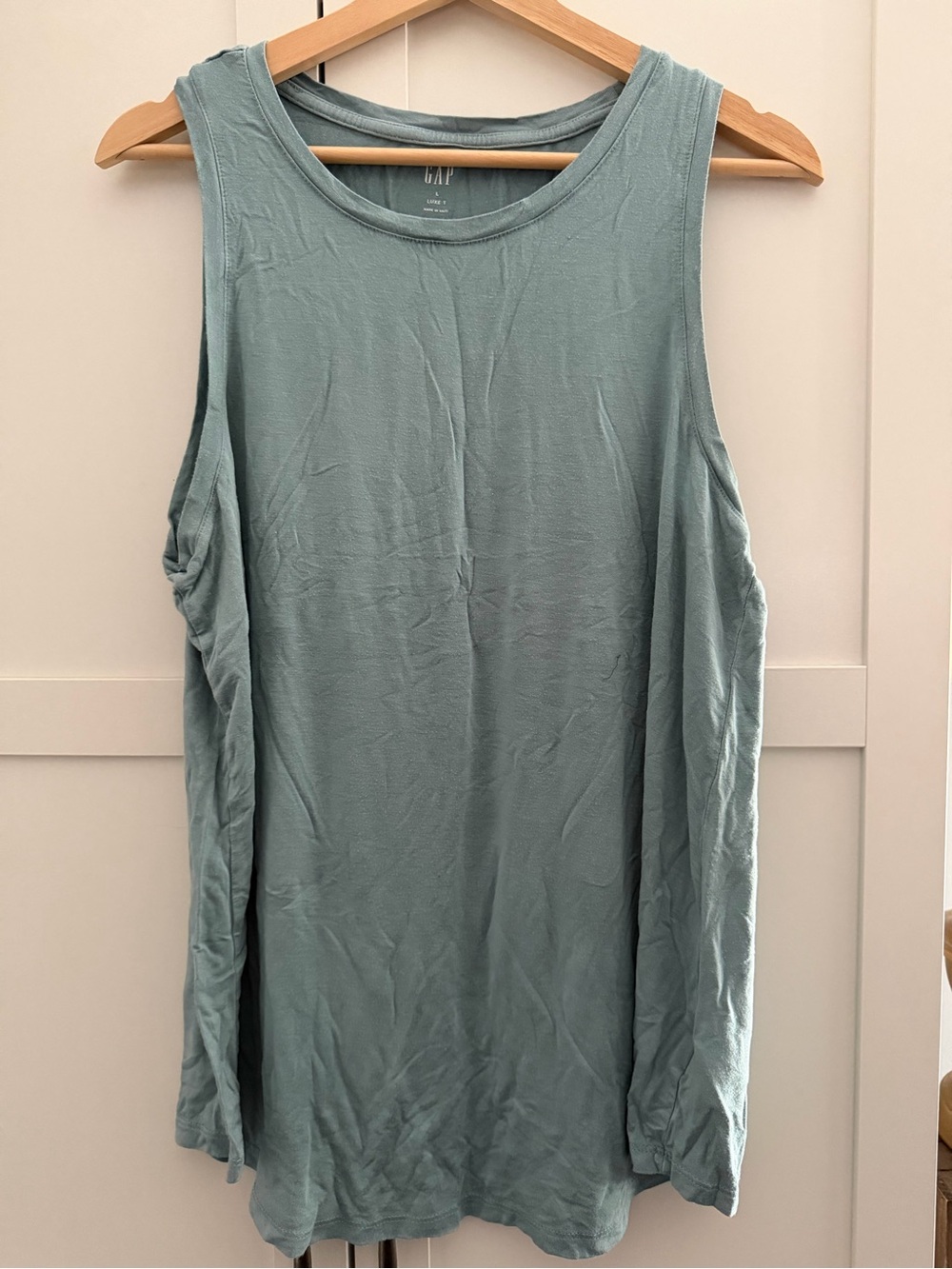GAP Relaxed LuxeTank Top in Mineral Blue